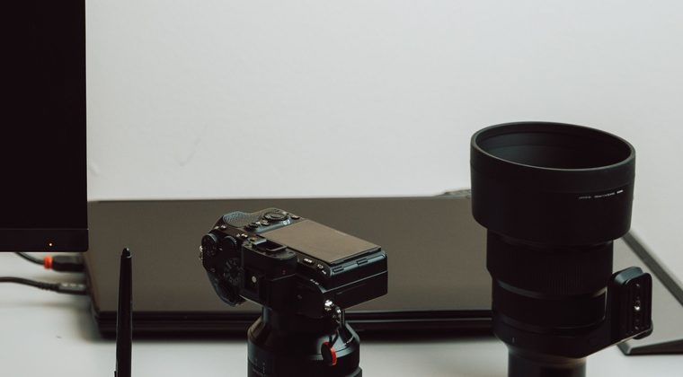 A photographer at work in a studio